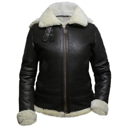 Keeper & Co Bramble Women's Hooded Shearling Bomber Jacket