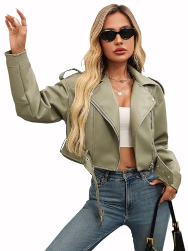 Keeper & Co Gainsborough Women's Cropped Faux Leather Biker Jacket