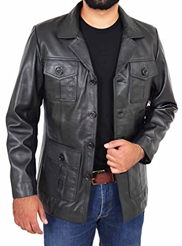 Keeper & Co Whitby Men's Slim-Fit Leather Safari Jacket