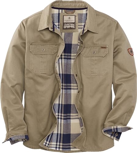 Keeper & Co Wetherby Men's Waxed Cotton Flannel-Lined Shacket