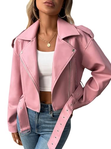 Keeper & Co Gainsborough Women's Cropped Faux Leather Biker Jacket