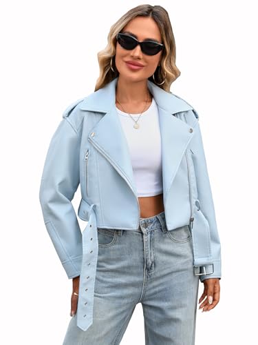 Keeper & Co Gainsborough Women's Cropped Faux Leather Biker Jacket