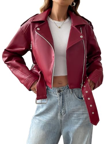 Keeper & Co Gainsborough Women's Cropped Faux Leather Biker Jacket