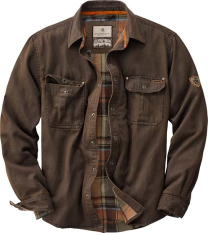 Keeper & Co Wetherby Men's Waxed Cotton Flannel-Lined Shacket