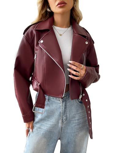 Keeper & Co Gainsborough Women's Cropped Faux Leather Biker Jacket