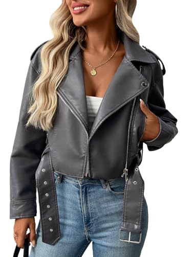 Keeper & Co Gainsborough Women's Cropped Faux Leather Biker Jacket