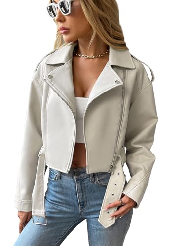 Keeper & Co Gainsborough Women's Cropped Faux Leather Biker Jacket