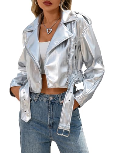 Keeper & Co Gainsborough Women's Cropped Faux Leather Biker Jacket