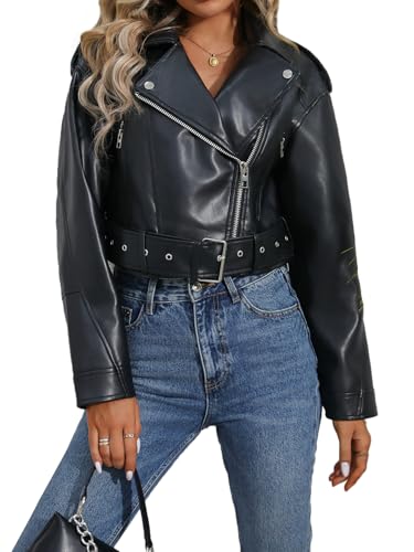 Keeper & Co Gainsborough Women's Cropped Faux Leather Biker Jacket