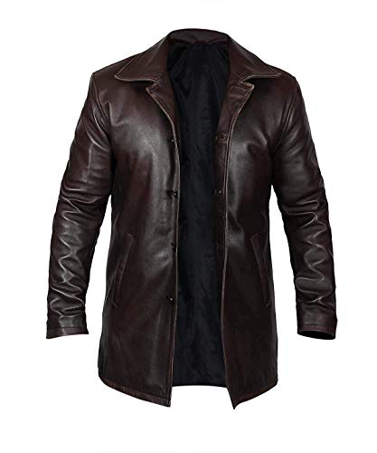 Keeper & Co Hawthorn Men's Genuine Leather Mid-Length Trench Coat