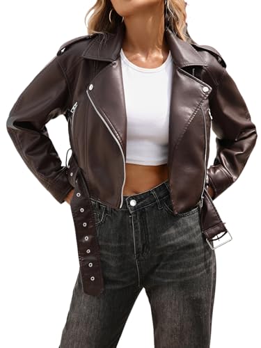 Keeper & Co Gainsborough Women's Cropped Faux Leather Biker Jacket