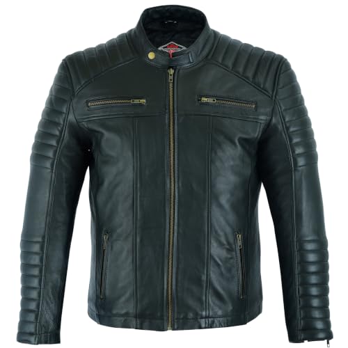 Keeper & Co Loxley Men's Soft Sheepskin Biker Jacket