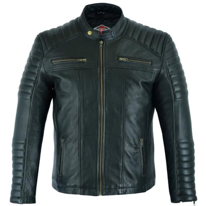 Keeper & Co Loxley Men's Soft Sheepskin Biker Jacket
