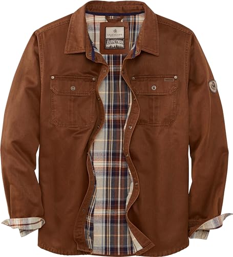 Keeper & Co Wetherby Men's Waxed Cotton Flannel-Lined Shacket
