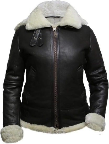 Keeper & Co Bramble Women's Hooded Shearling Bomber Jacket