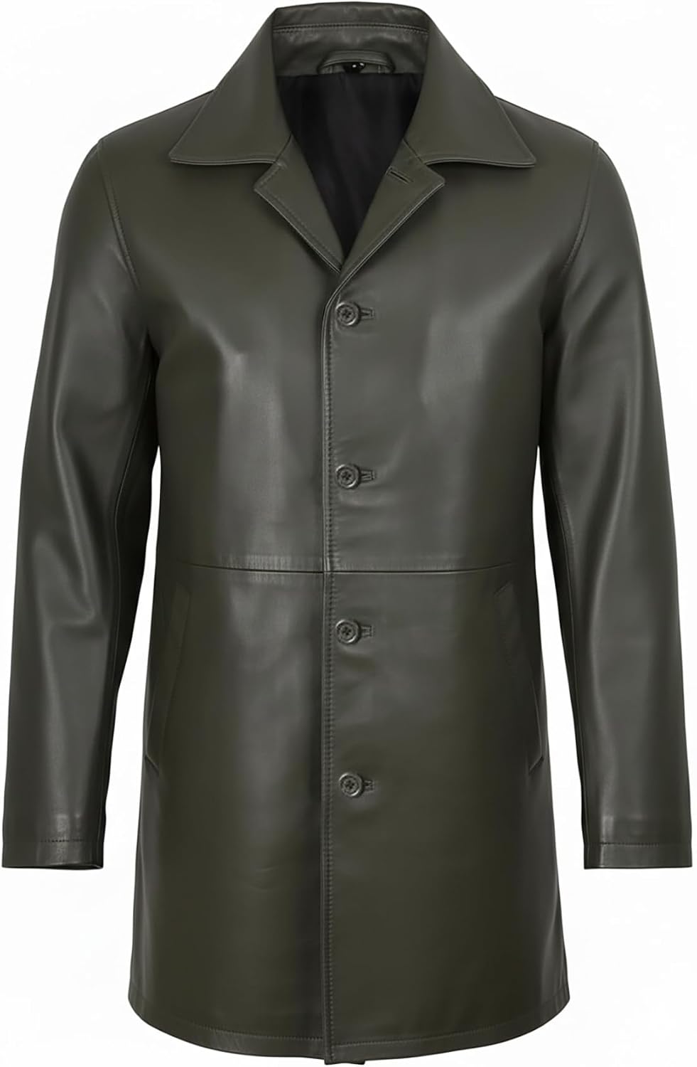 Keeper & Co Hawthorn Men's Genuine Leather Mid-Length Trench Coat
