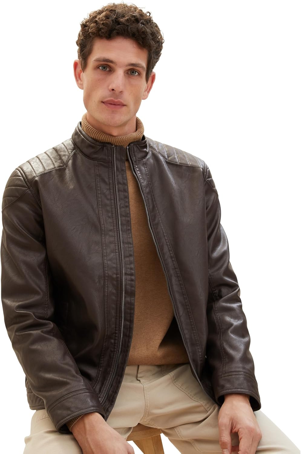 Keeper & Co Camden Men's Faux Leather Biker Jacket