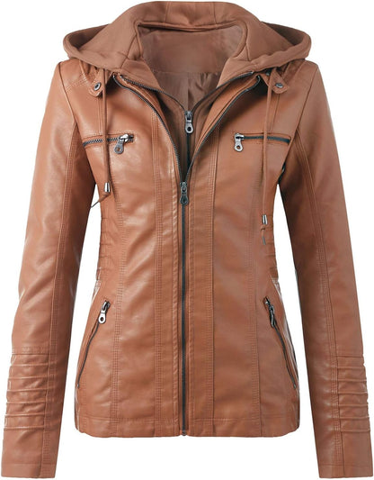 Keeper & Co Windsor Women's Waterproof PU Leather Bomber Jacket