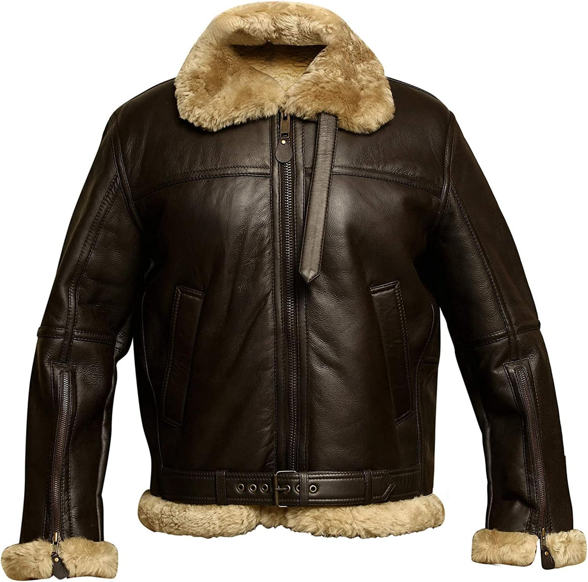 Keeper & Co Ashford Men's Shearling Lined Leather Bomber Jacket