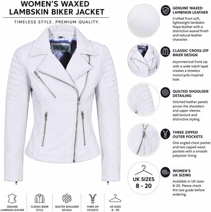 Keeper & Co Stamford Women's Waxed Quilted Biker Jacket
