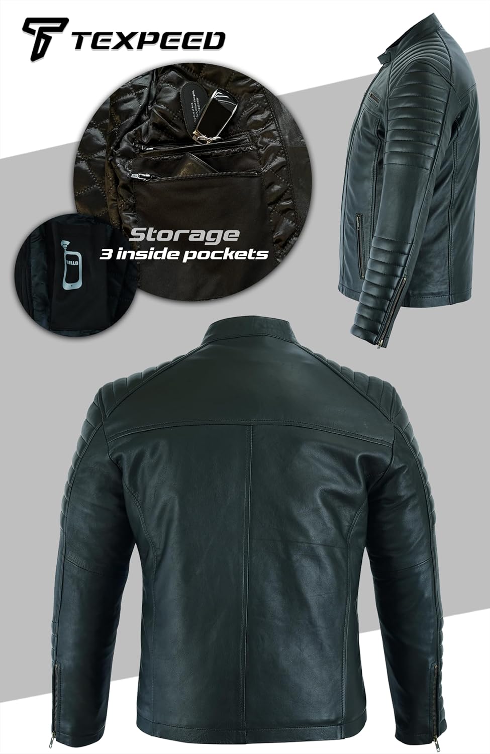 Keeper & Co Loxley Men's Soft Sheepskin Biker Jacket