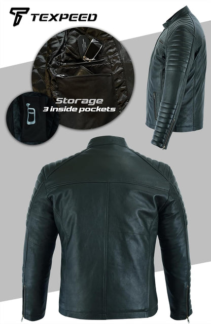 Keeper & Co Loxley Men's Soft Sheepskin Biker Jacket