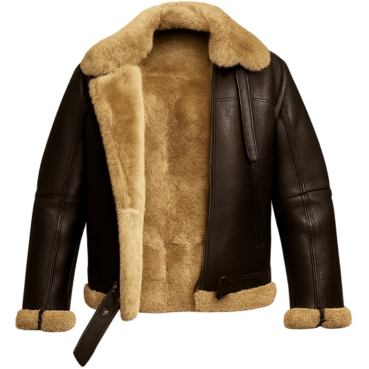 Keeper & Co Ashford Men's Shearling Lined Leather Bomber Jacket