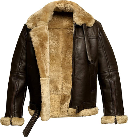 Keeper & Co Ashford Men's Shearling Lined Leather Bomber Jacket