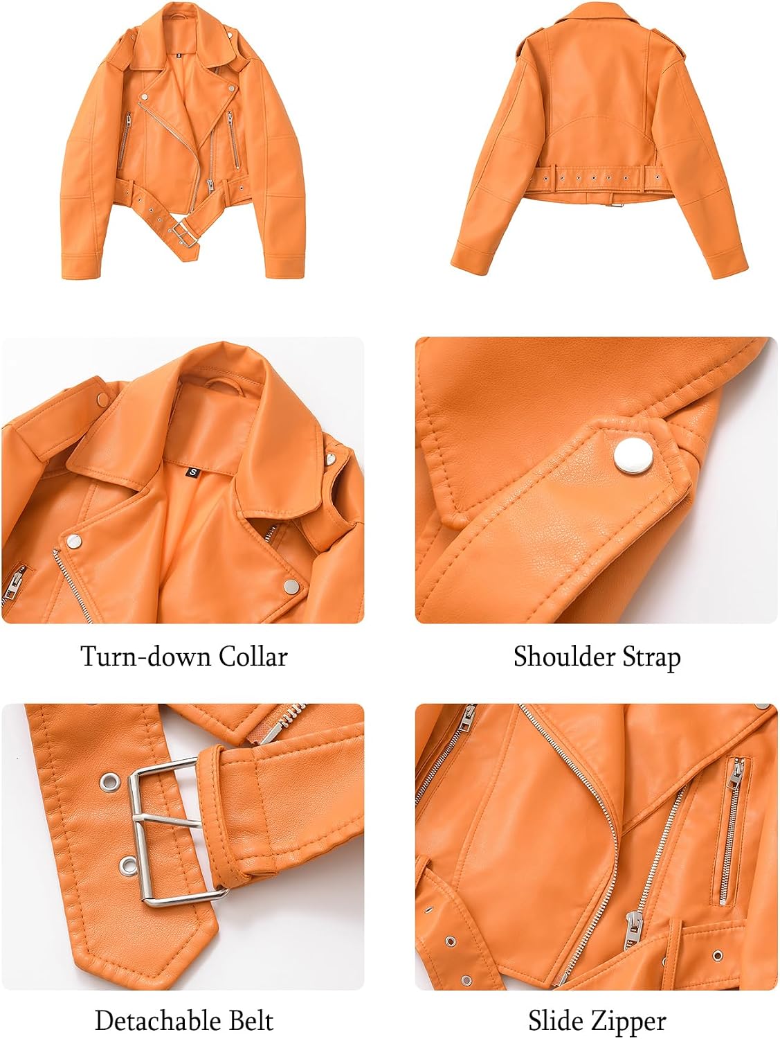 Keeper & Co Gainsborough Women's Cropped Faux Leather Biker Jacket