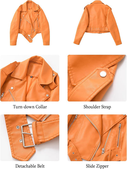 Keeper & Co Gainsborough Women's Cropped Faux Leather Biker Jacket