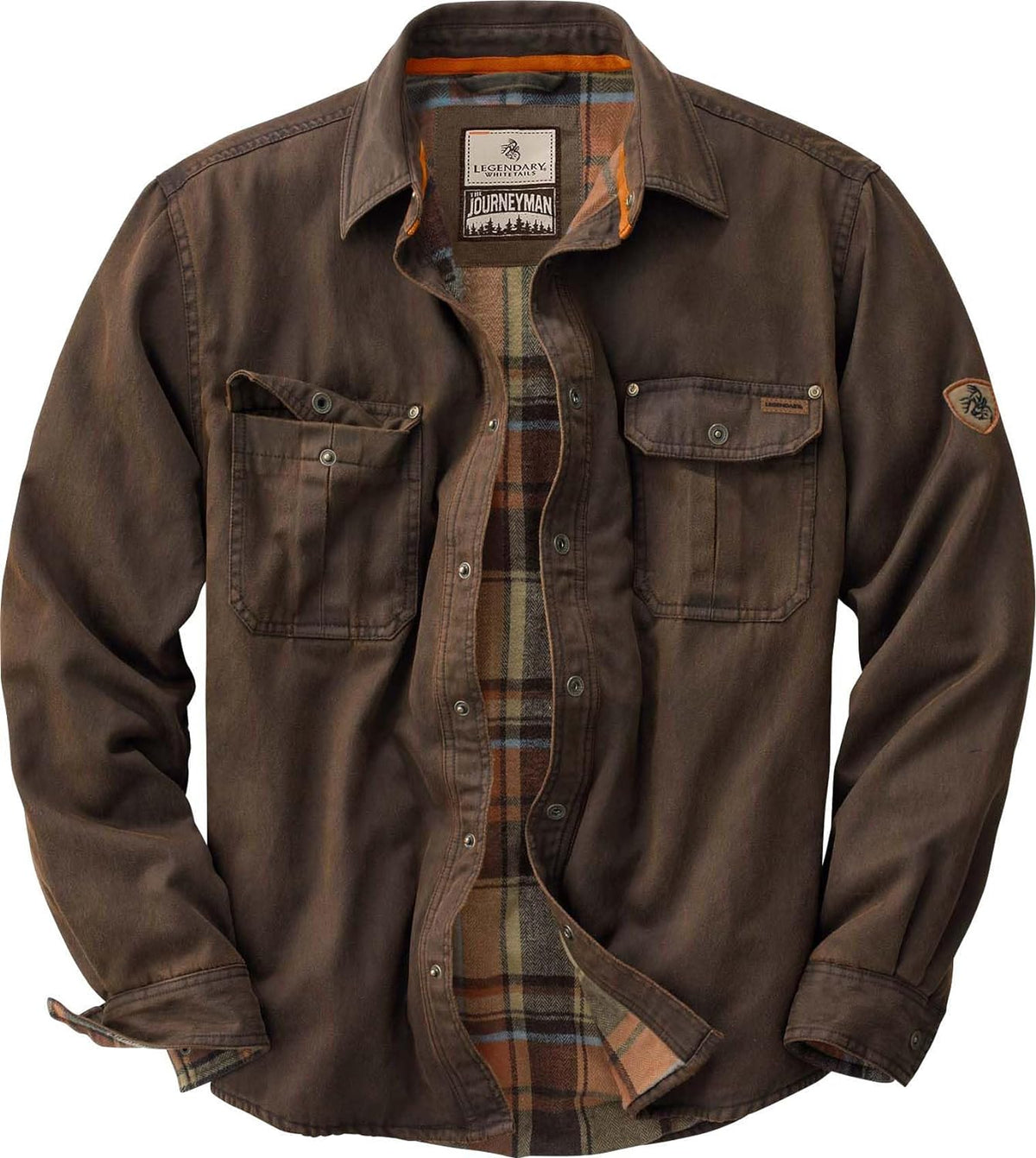 Keeper & Co Wetherby Men's Waxed Cotton Flannel-Lined Shacket