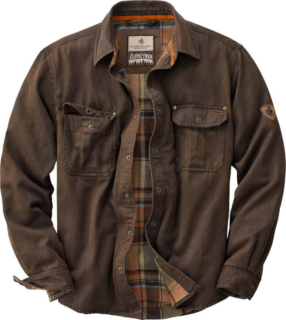 Keeper & Co Wetherby Men's Waxed Cotton Flannel-Lined Shacket