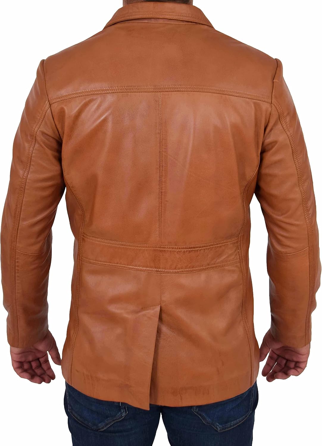 Keeper & Co Whitby Men's Slim-Fit Leather Safari Jacket