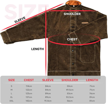 Keeper & Co Ravenhurst Unisex Heavy-Duty Leather Welding Jacket