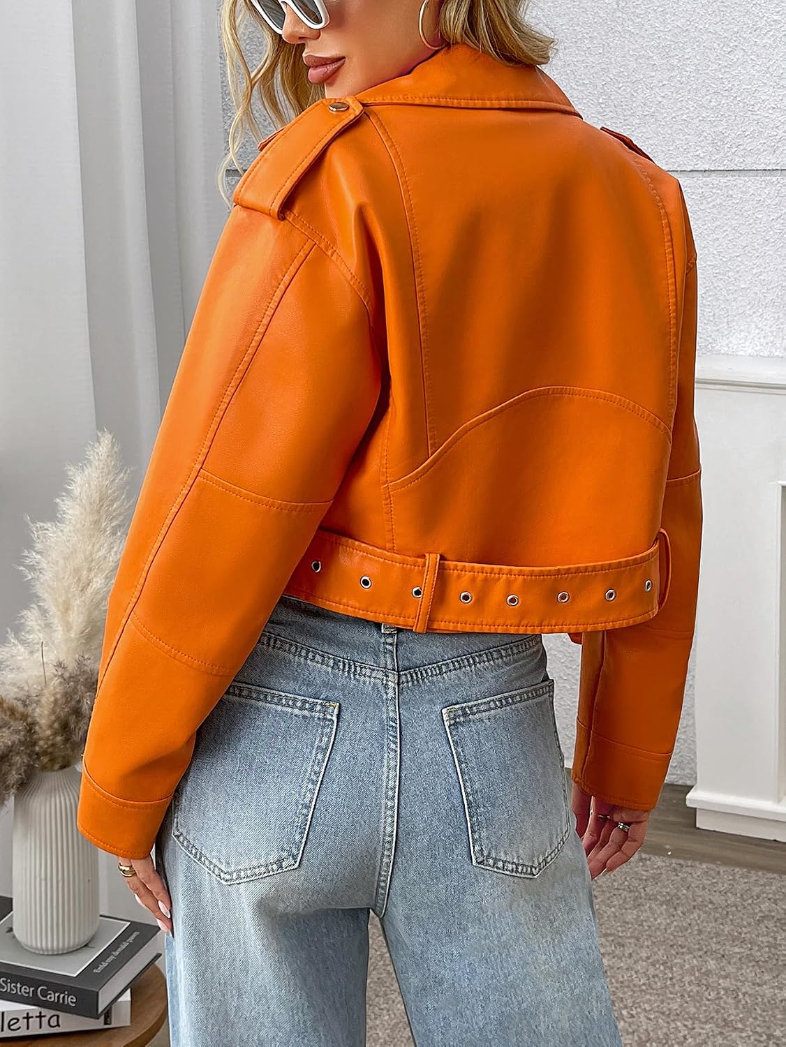 Keeper & Co Gainsborough Women's Cropped Faux Leather Biker Jacket