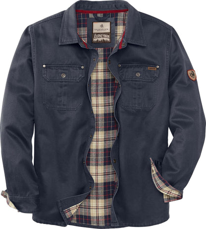 Keeper & Co Wetherby Men's Waxed Cotton Flannel-Lined Shacket