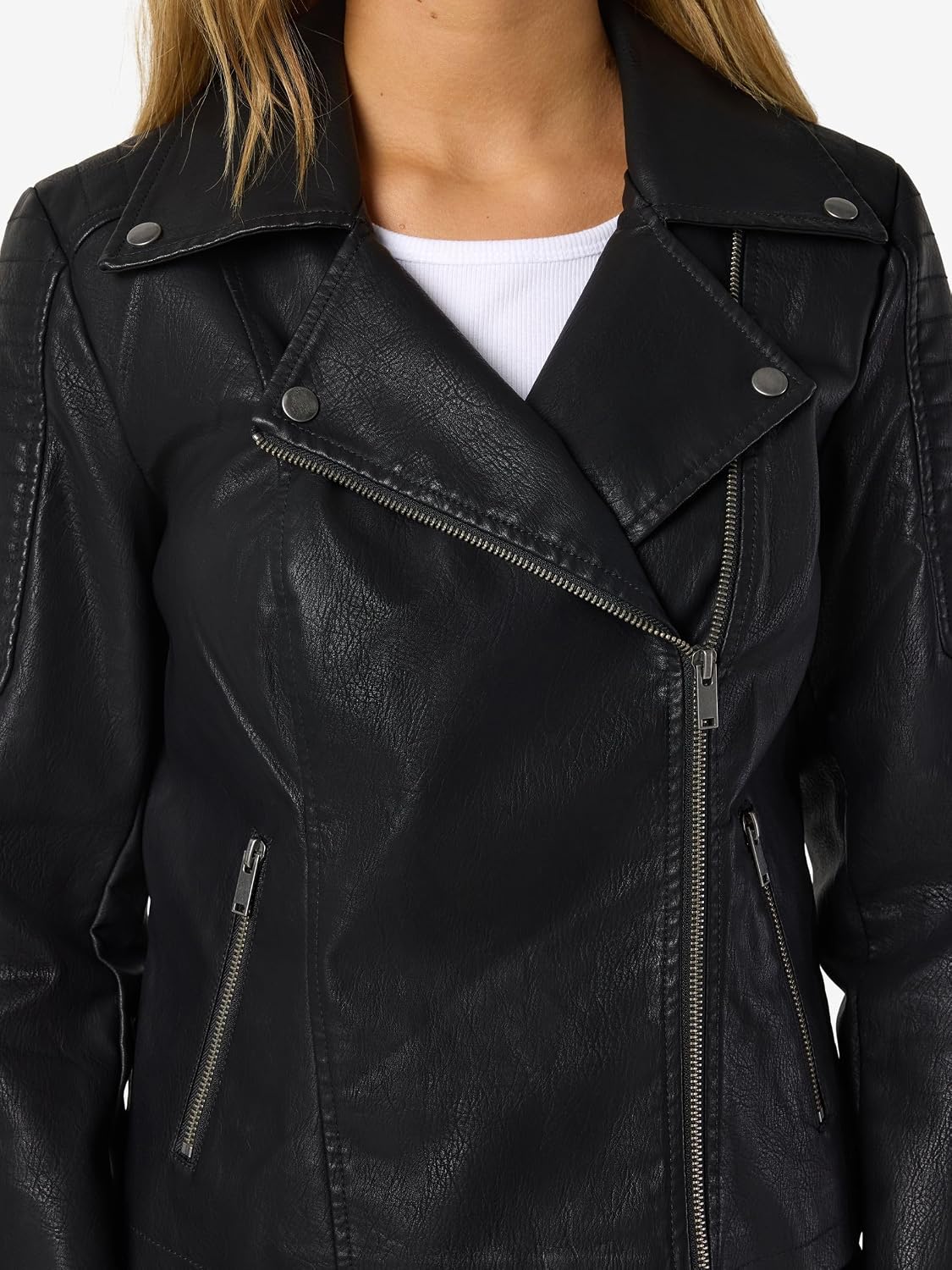Keeper & Co Alderley Women's Faux Leather Biker Shacket