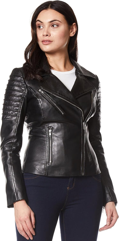 Keeper & Co Stamford Women's Waxed Quilted Biker Jacket