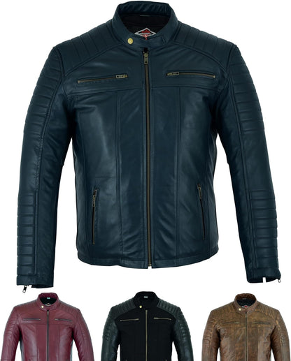 Keeper & Co Loxley Men's Soft Sheepskin Biker Jacket