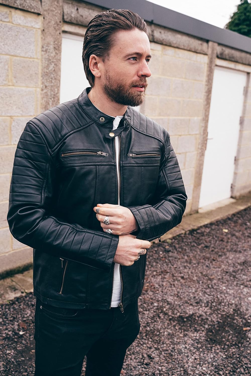 Keeper & Co Loxley Men's Soft Sheepskin Biker Jacket