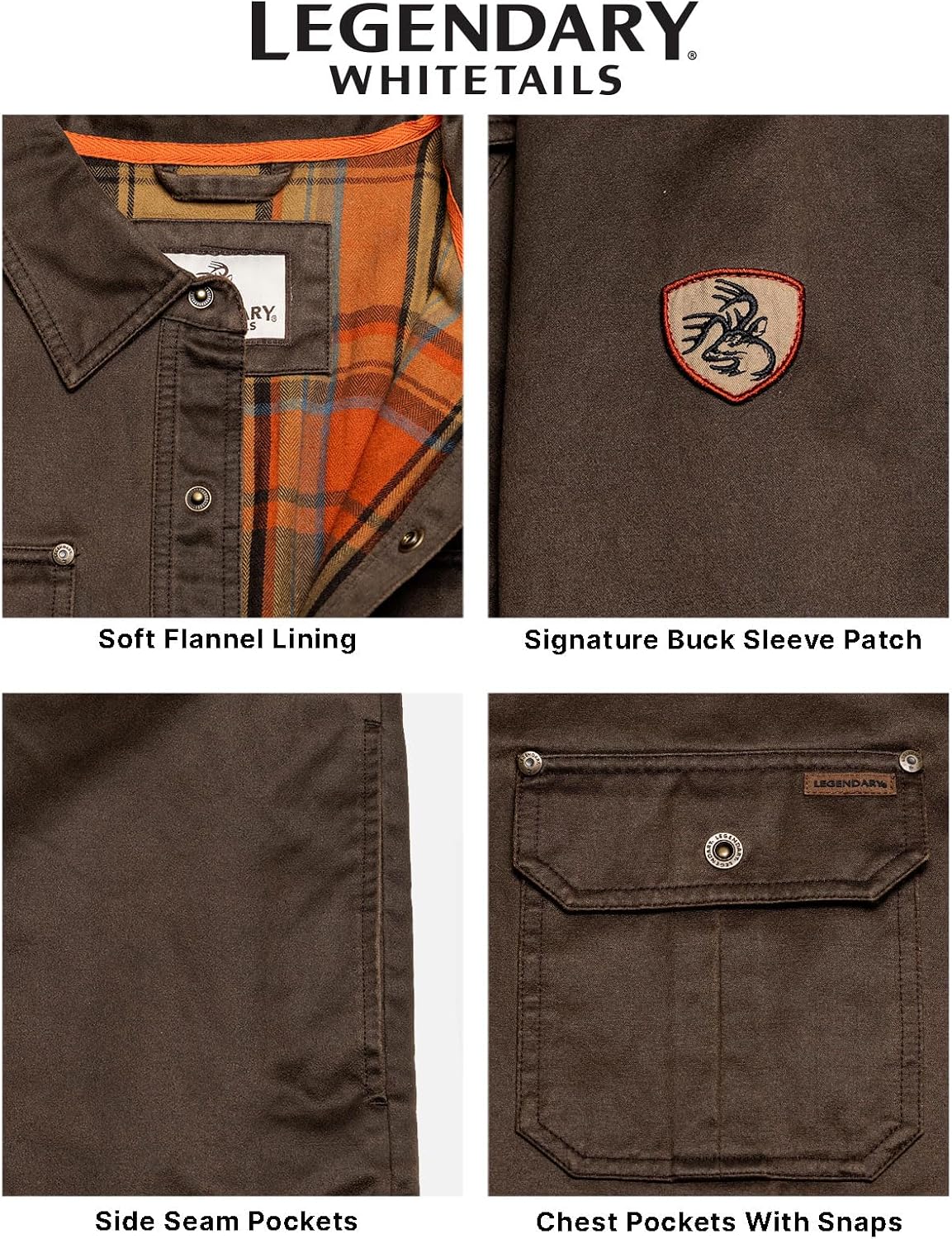 Keeper & Co Wetherby Men's Waxed Cotton Flannel-Lined Shacket