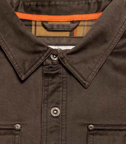Keeper & Co Wetherby Men's Waxed Cotton Flannel-Lined Shacket
