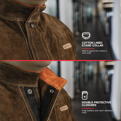 Keeper & Co Ravenhurst Unisex Heavy-Duty Leather Welding Jacket