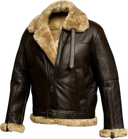 Keeper & Co Ashford Men's Shearling Lined Leather Bomber Jacket