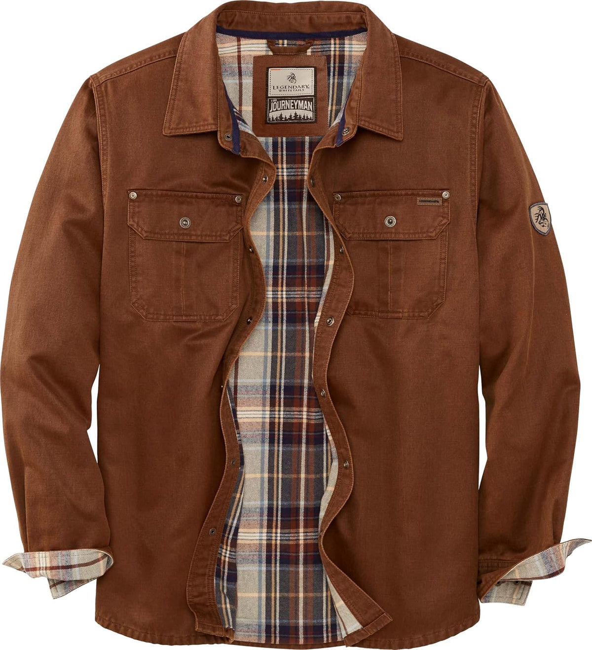Keeper & Co Wetherby Men's Waxed Cotton Flannel-Lined Shacket