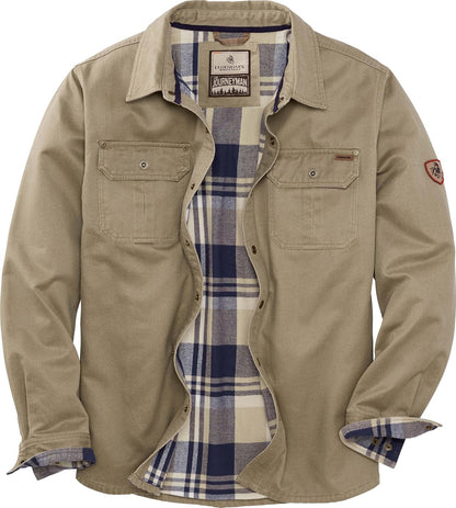 Keeper & Co Wetherby Men's Waxed Cotton Flannel-Lined Shacket
