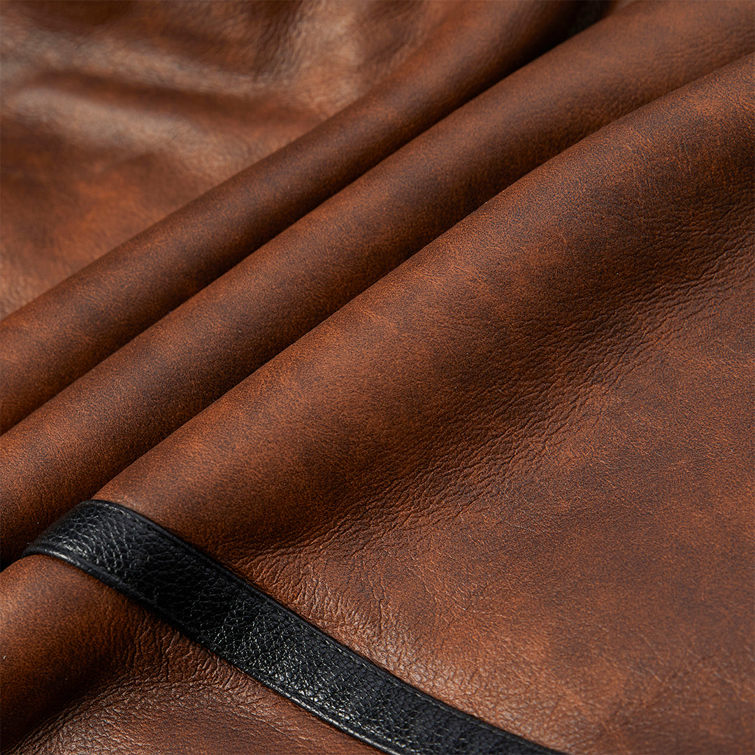 The Duke — Sherpa-Lined Faux Leather Jacket