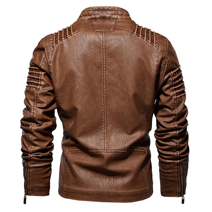 The Kingdom — Ribbed Faux Leather Jacket