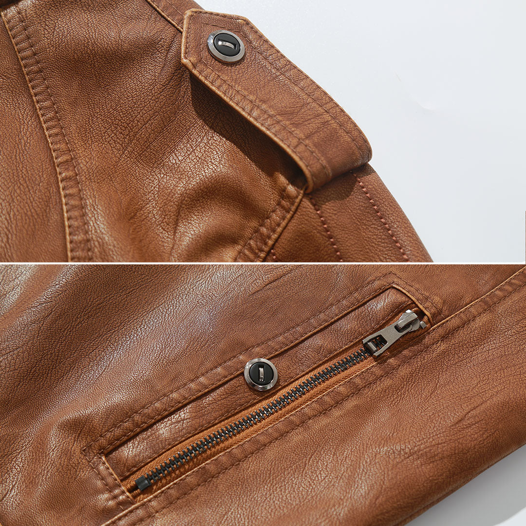 The Sienna — Fleece-Lined Biker Jacket
