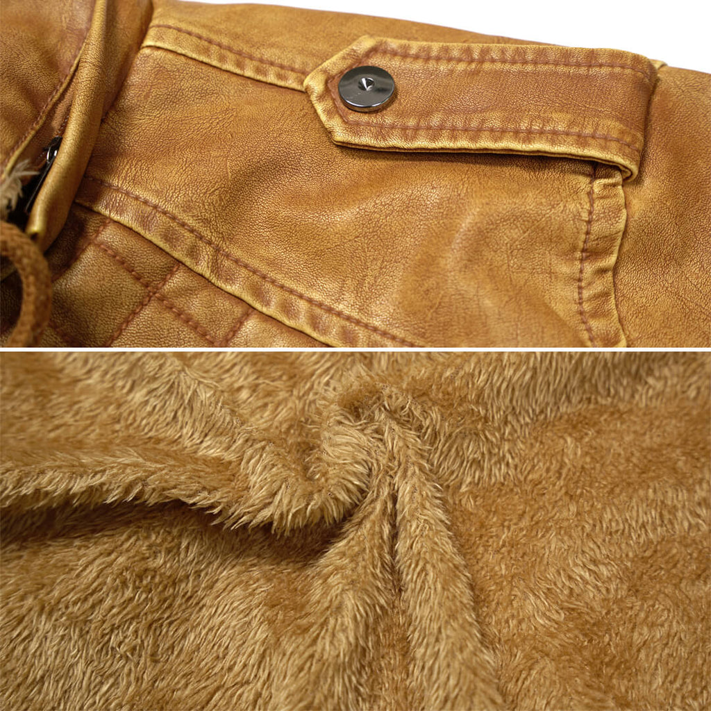 The Windsor — Hooded Faux Leather Jacket